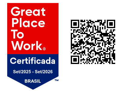 Fomos certificados pela 4ª vez consecutiva como uma das Melhores Empresas para Trabalhar, pela Great Place to Work.